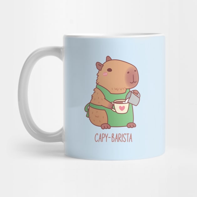 Cute Capybara Barista Making Coffee by rustydoodle